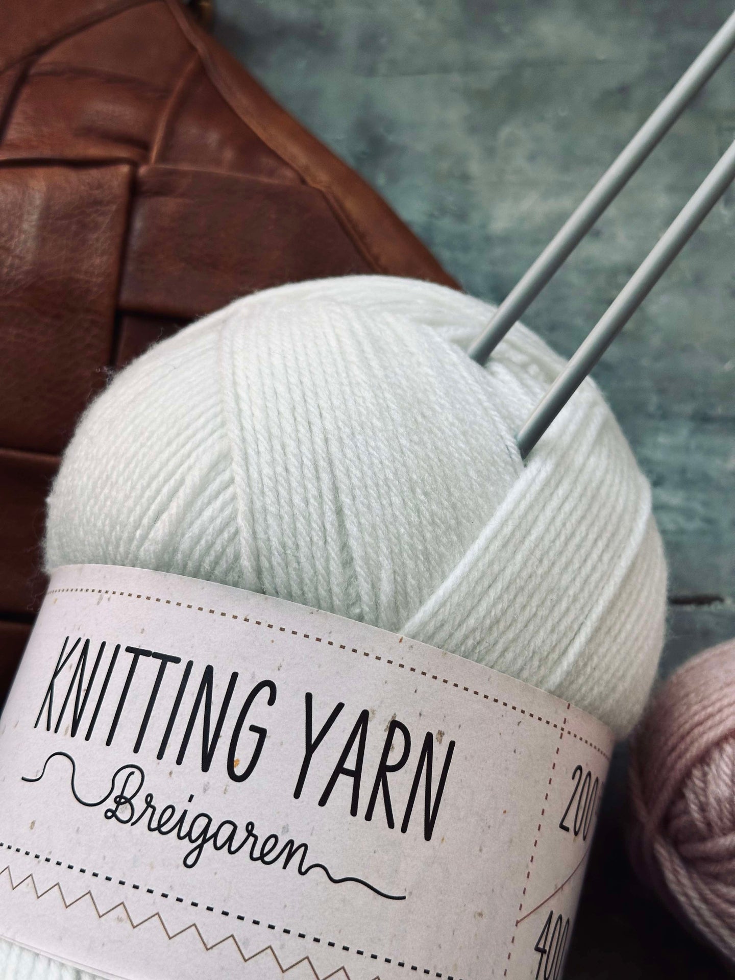 Garn Akryl 200 gram - Vit