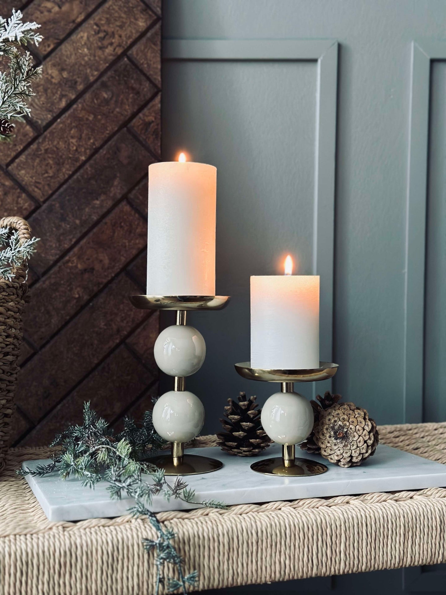 Ljusstake NOYA 10 cm - Beige