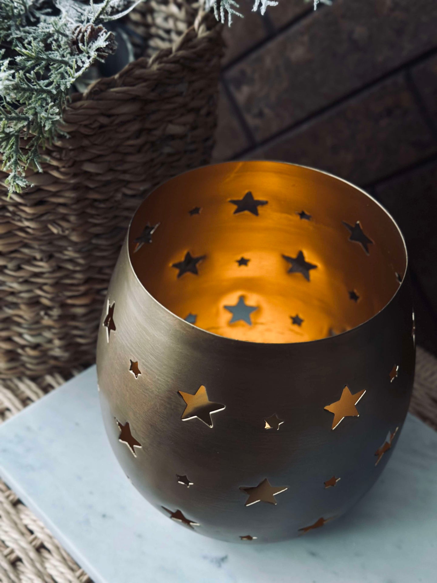 Ljusstake med stjärnor - Medium