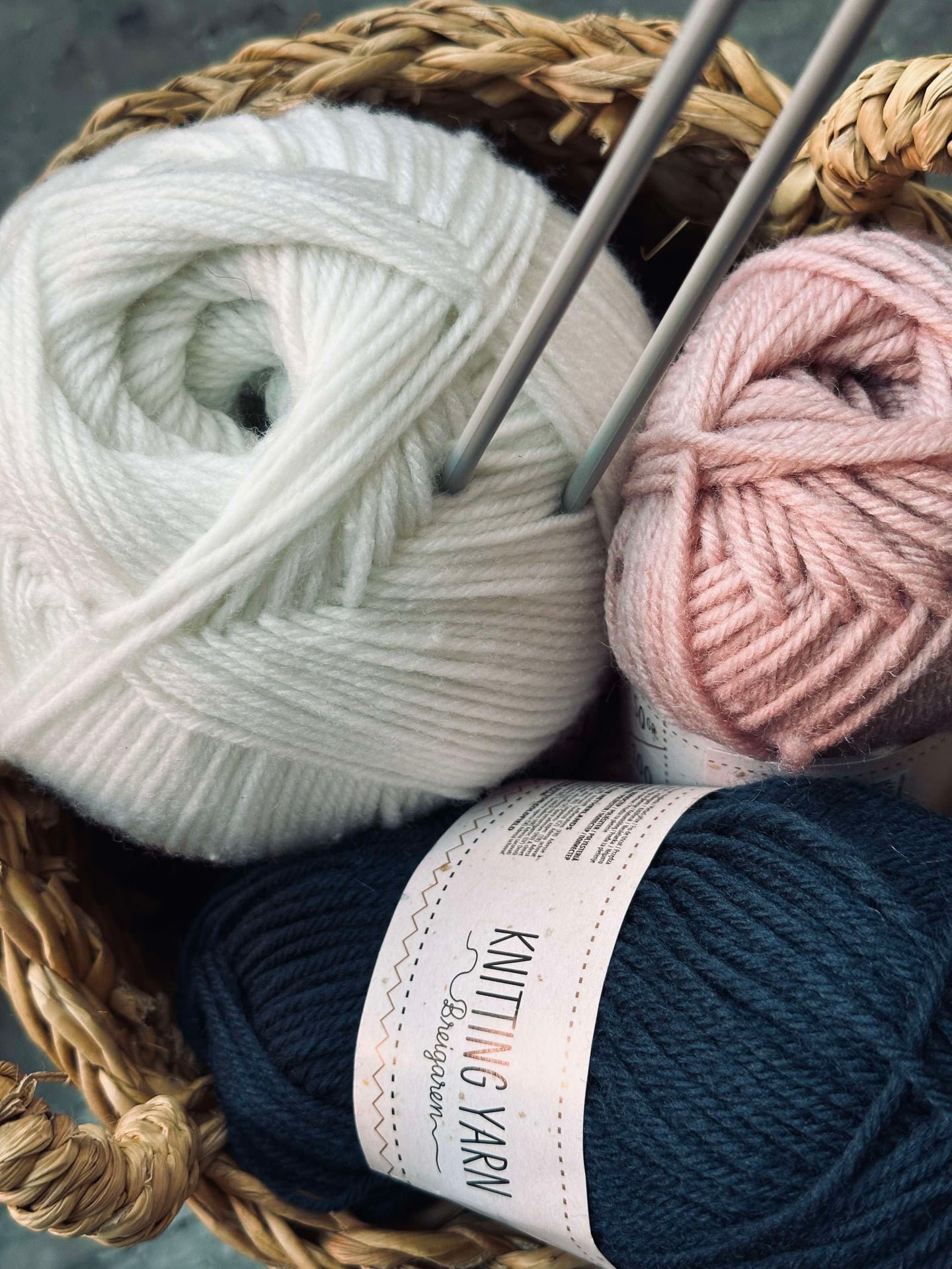 Garn Akryl 200 gram - Vit