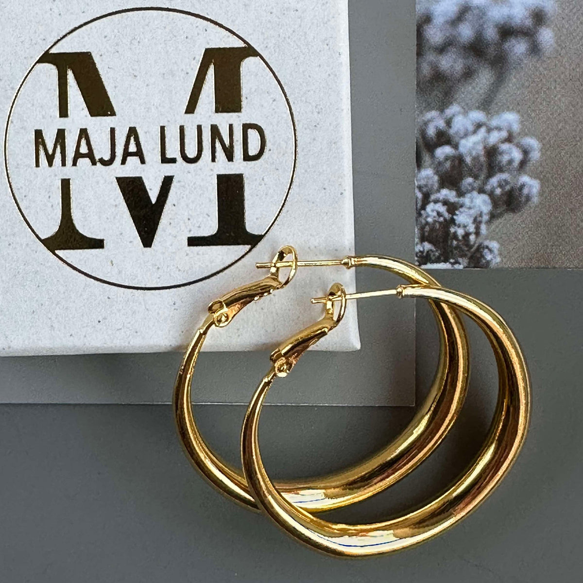 Örhängen Lharni - förgyllda