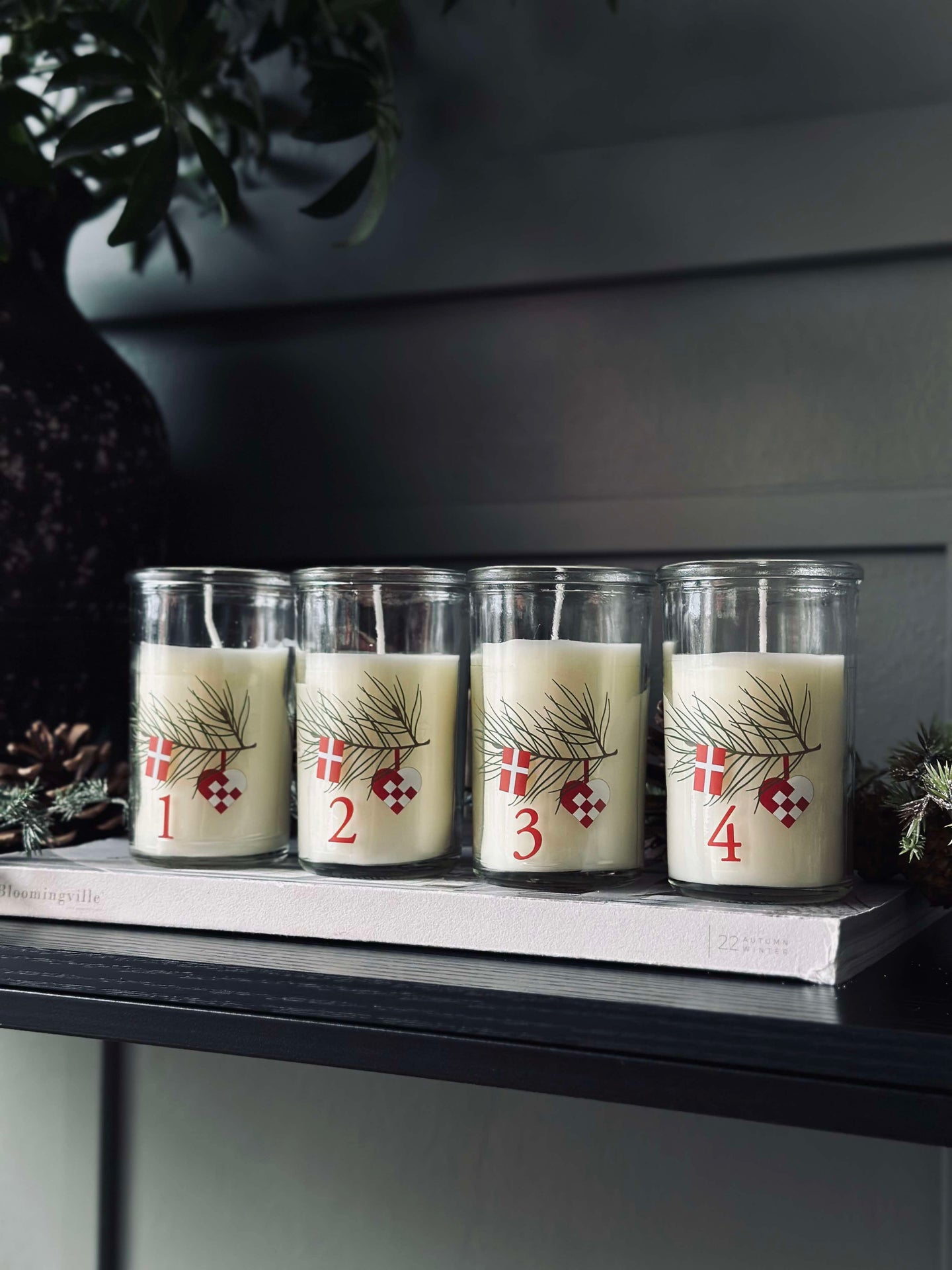 Adventsljus i Glas - Set med 4 st.