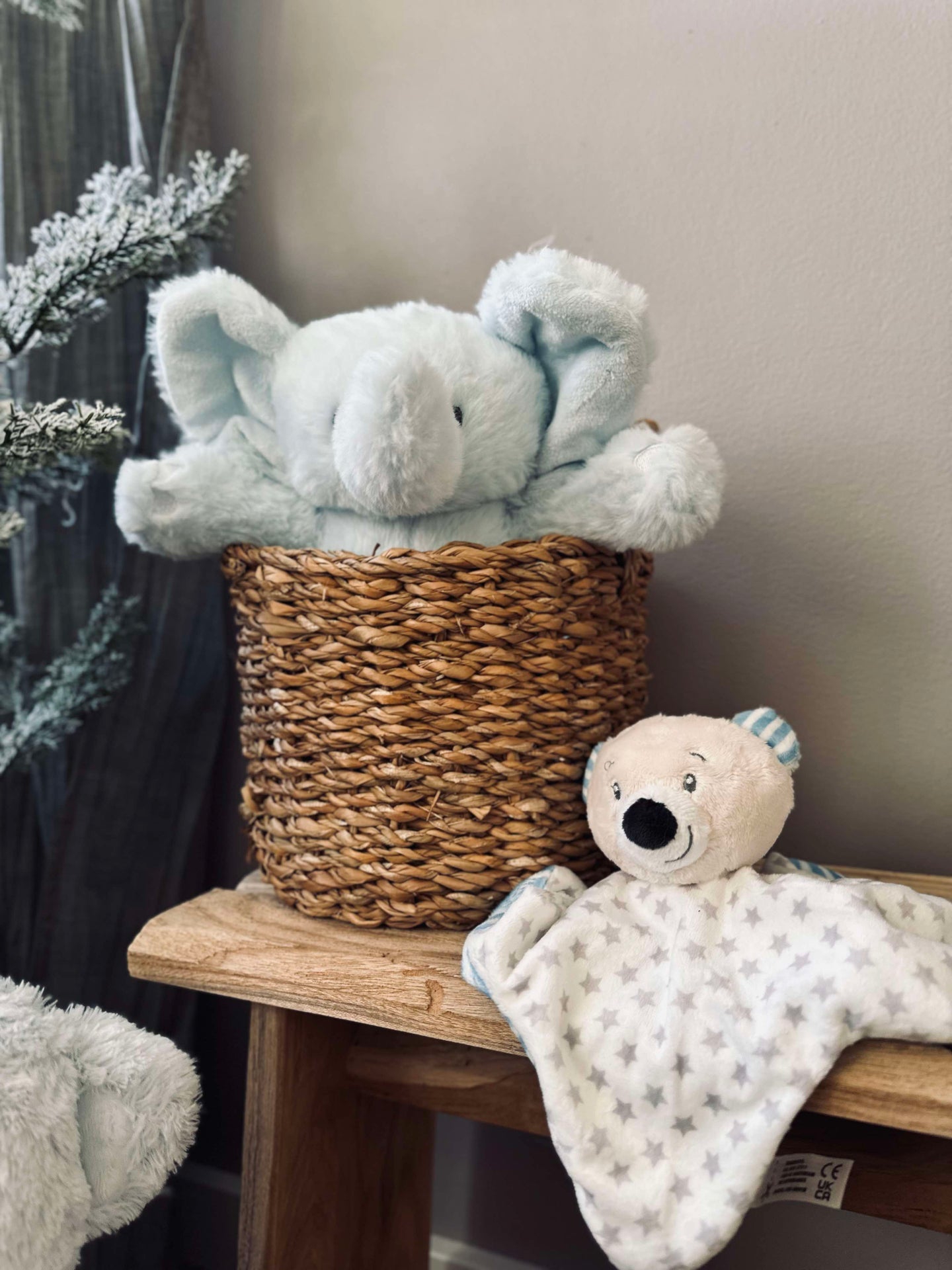 Nalle Elefant 25cm - Ljusblå