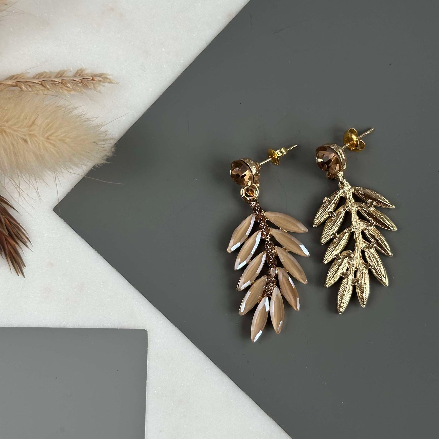 Örhängen Feather - Golden