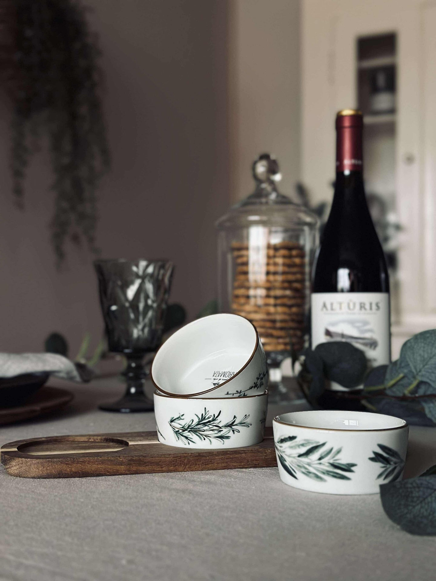 Tapas - 3 skålar och fat