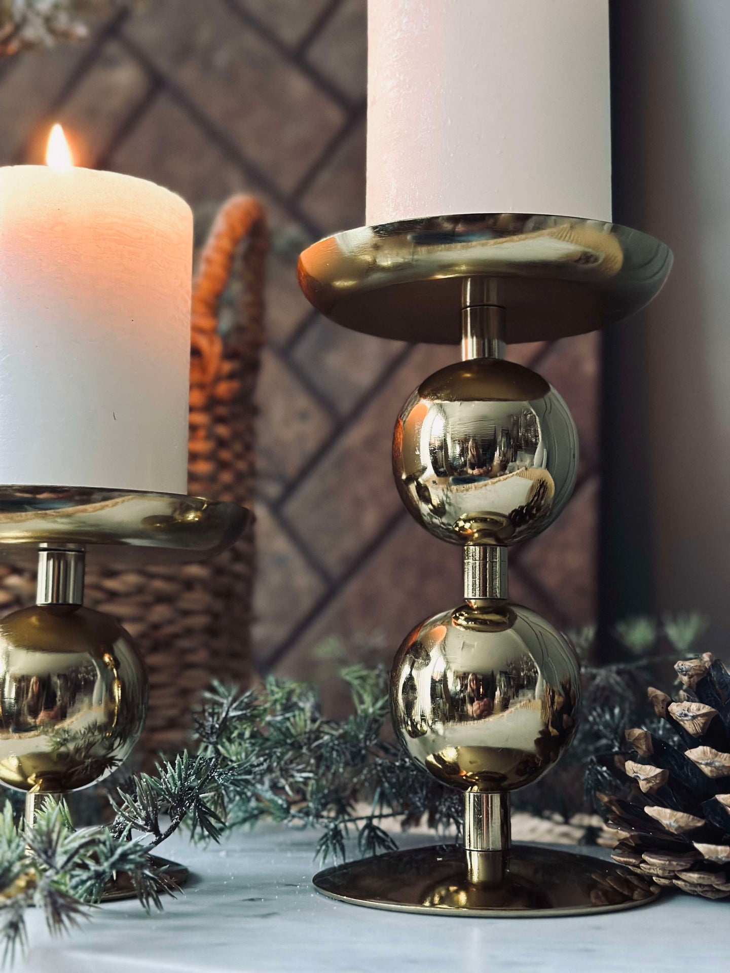 Ljusstake NOYA 17 cm - Guld