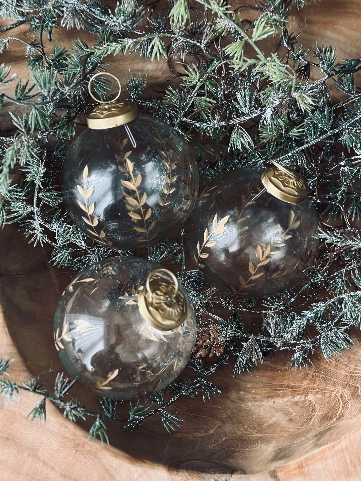 Glaskulor för jul - Paket med 3 st