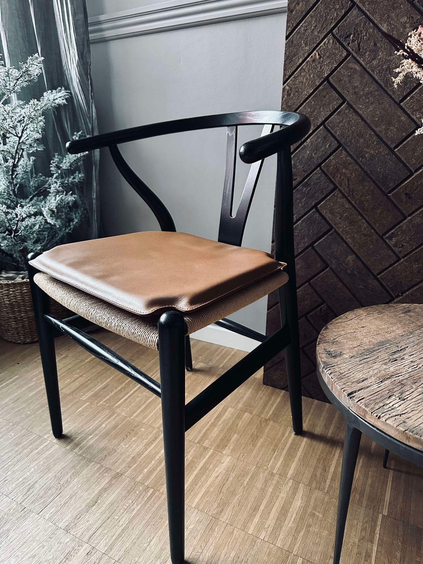 Lädersits Cognac - Passar till Y-stol