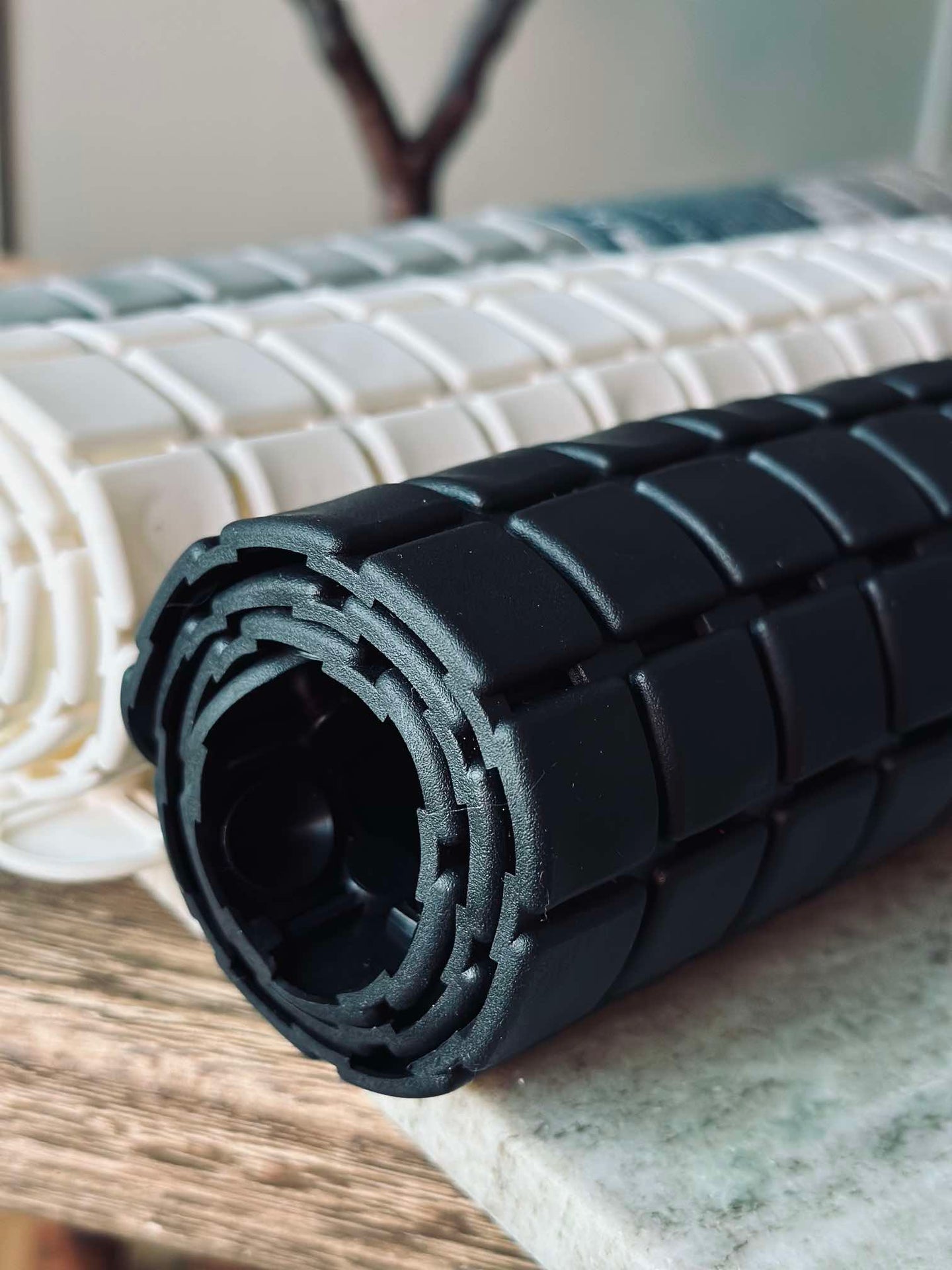 Badrumsmatta med sugkoppar - Svart