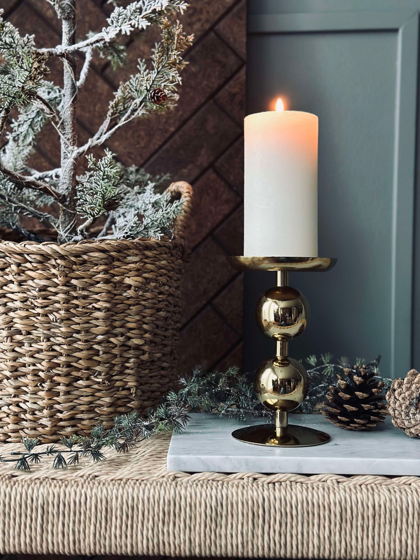 Ljusstake NOYA 17 cm - Guld