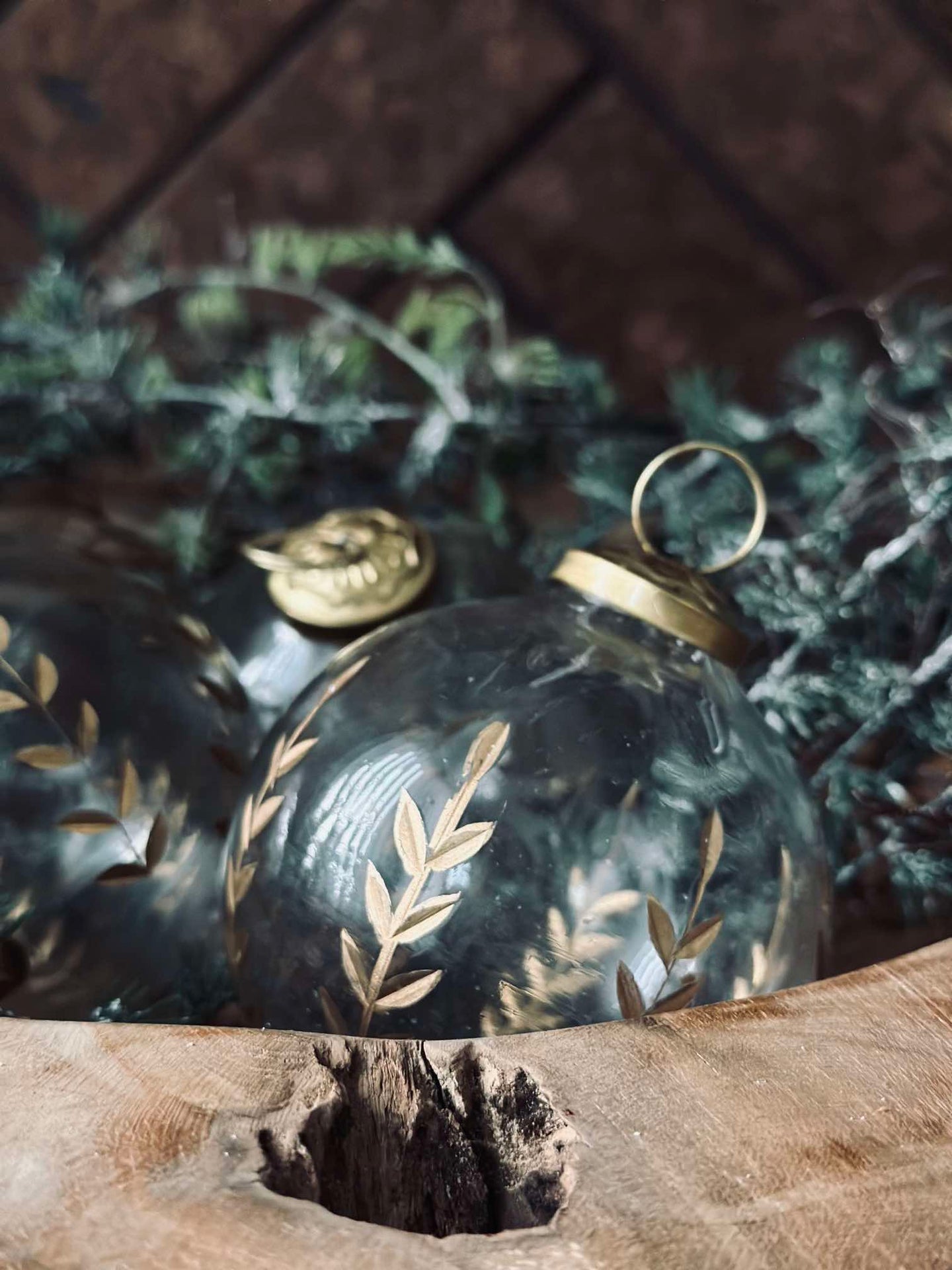 Glaskulor för jul - Paket med 3 st