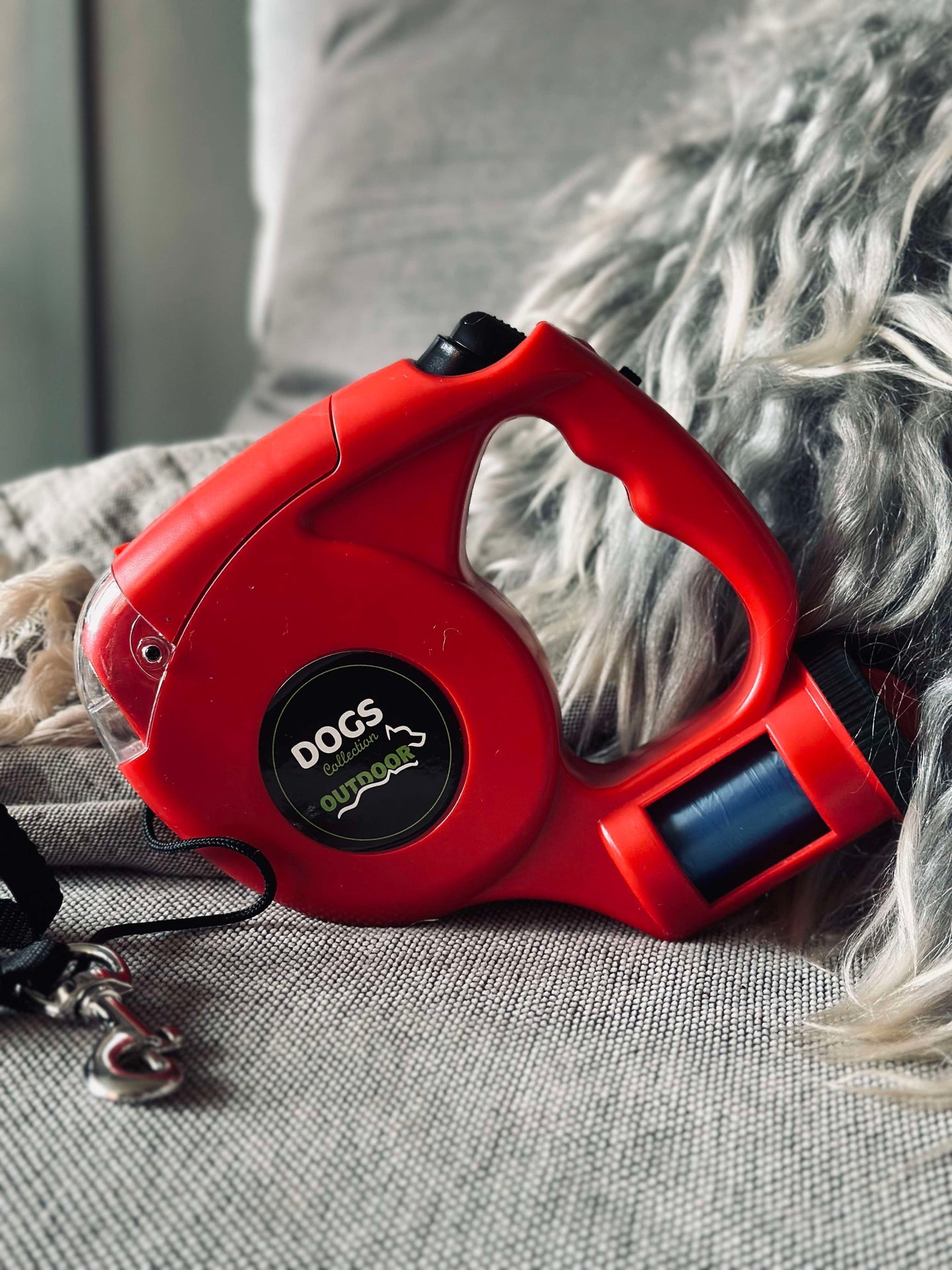 Flexikoppel med ficklampa - 5 meter