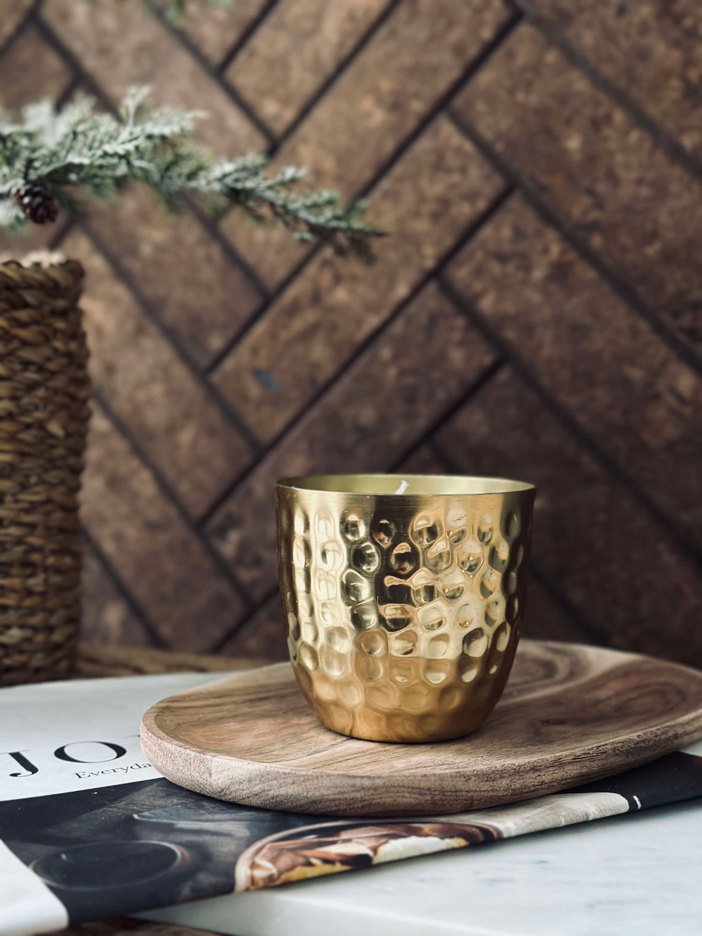 Ljus i burk Guld - Hög