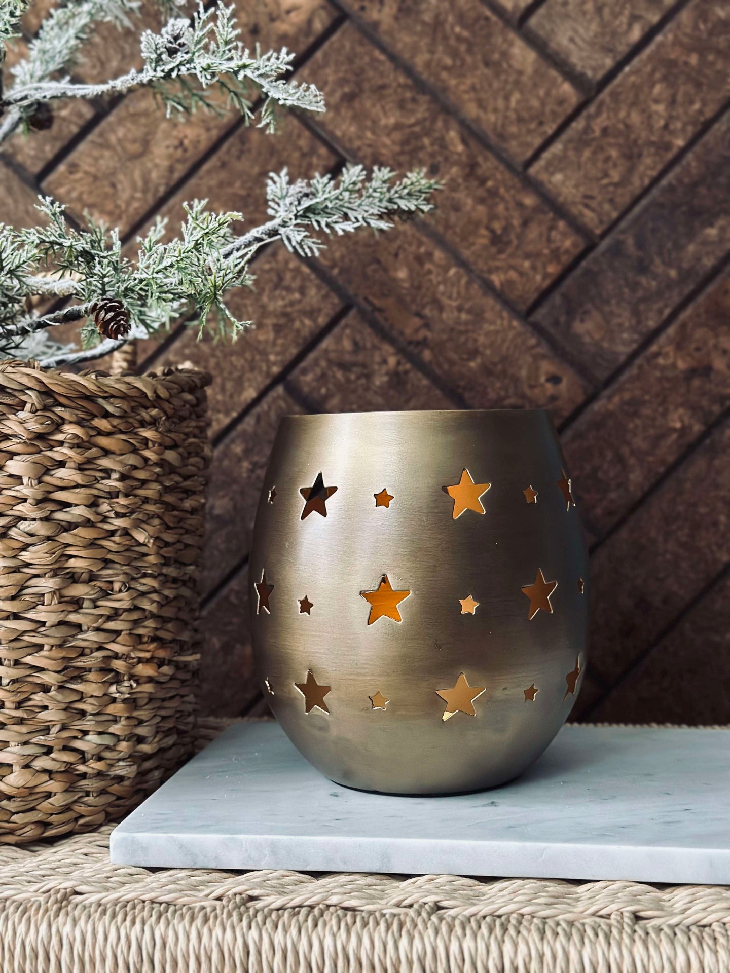 Ljusstake med stjärnor - Medium