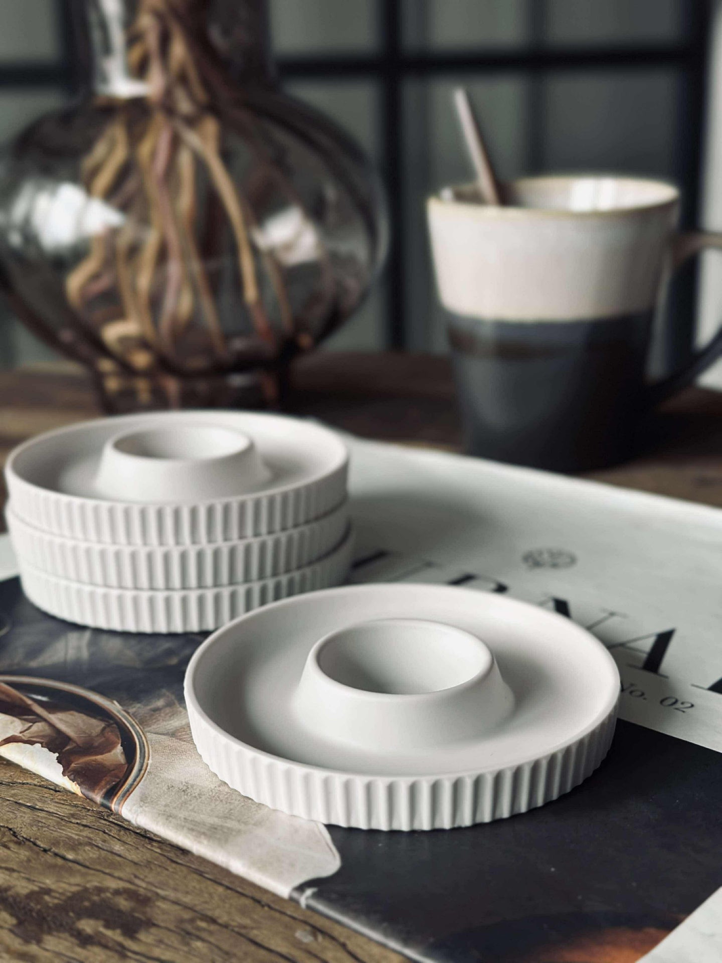 Äggkoppar Melamin Vit - 4 st.