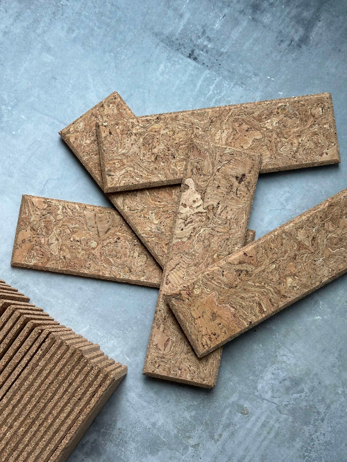 Tegelsten i kork - Naturpaket med 62 st