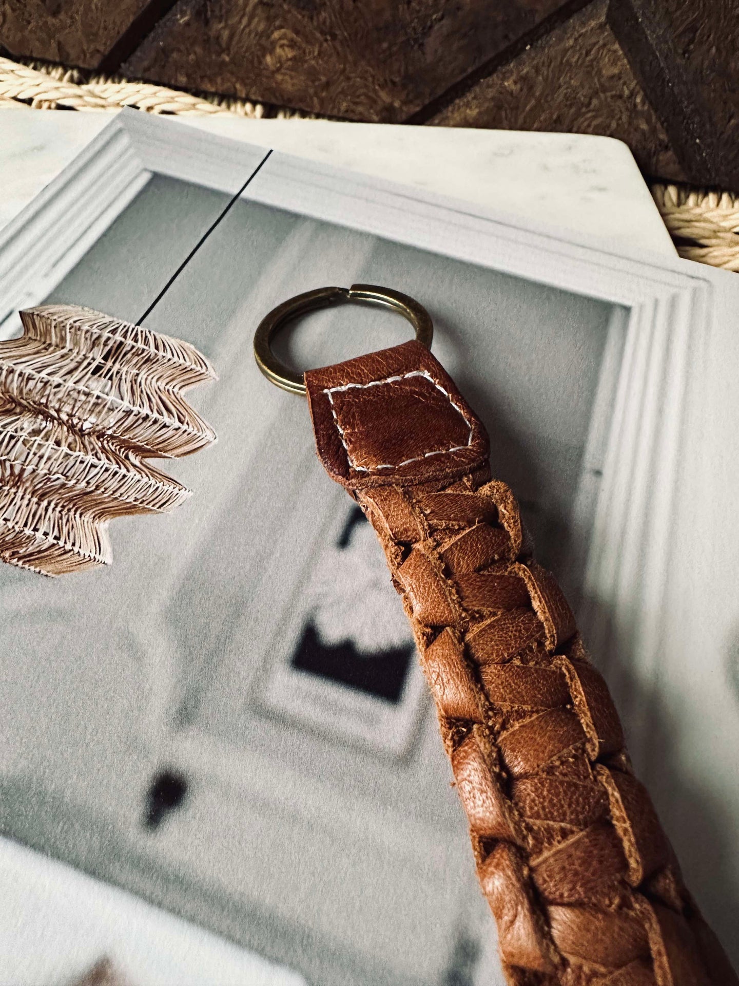 Nyckelsnodd Helma- Läder valnöt