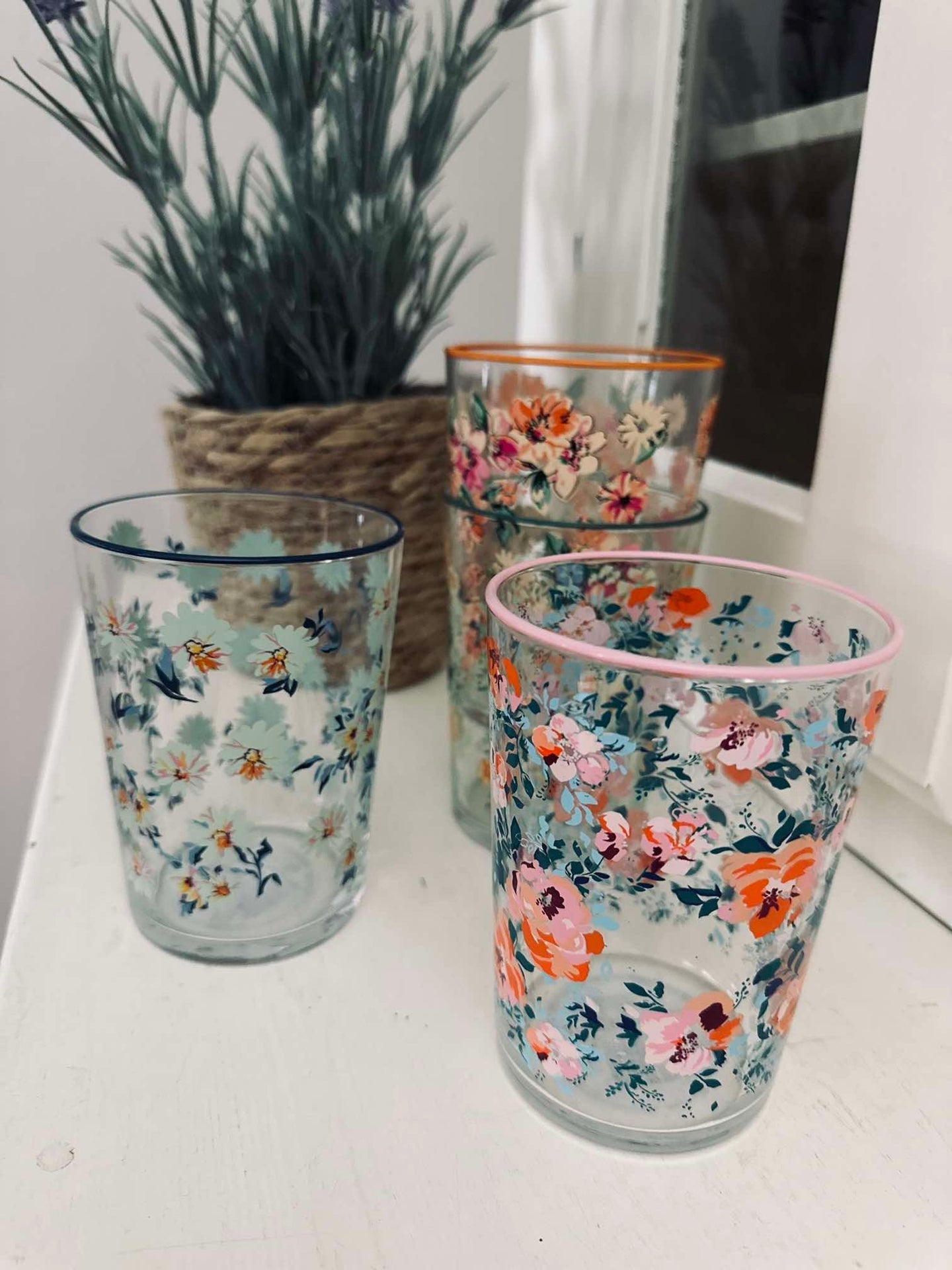 Dricksglas Flora - paket med 4 st