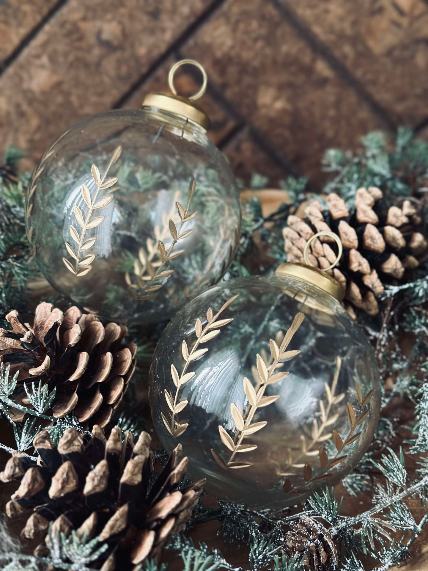 Glaskulor för jul - Paket med 2 st