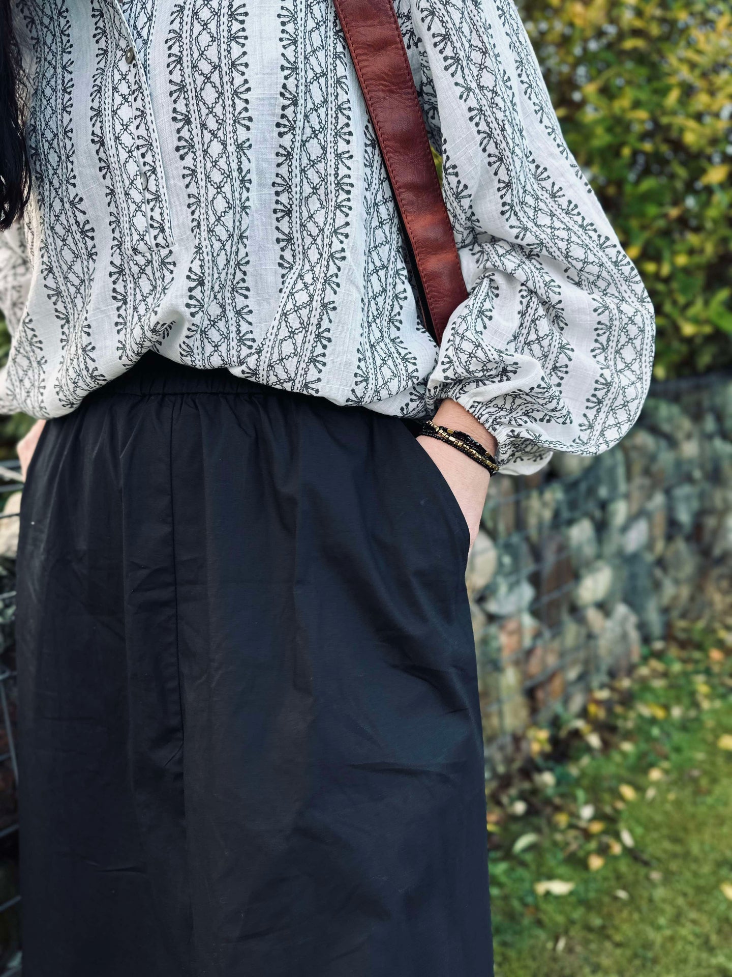 Kjol A-formad med fickor