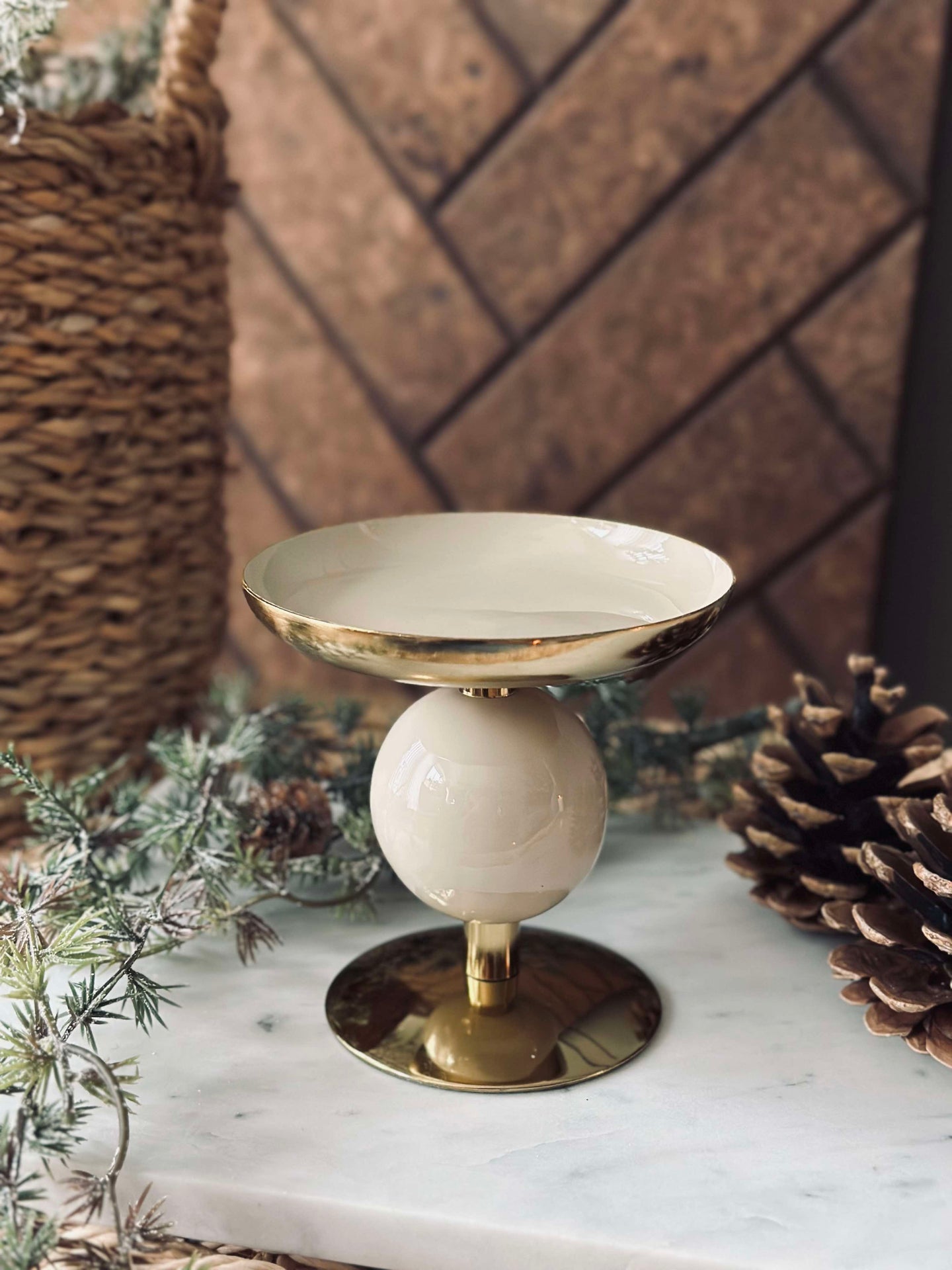 Ljusstake NOYA 10 cm - Beige