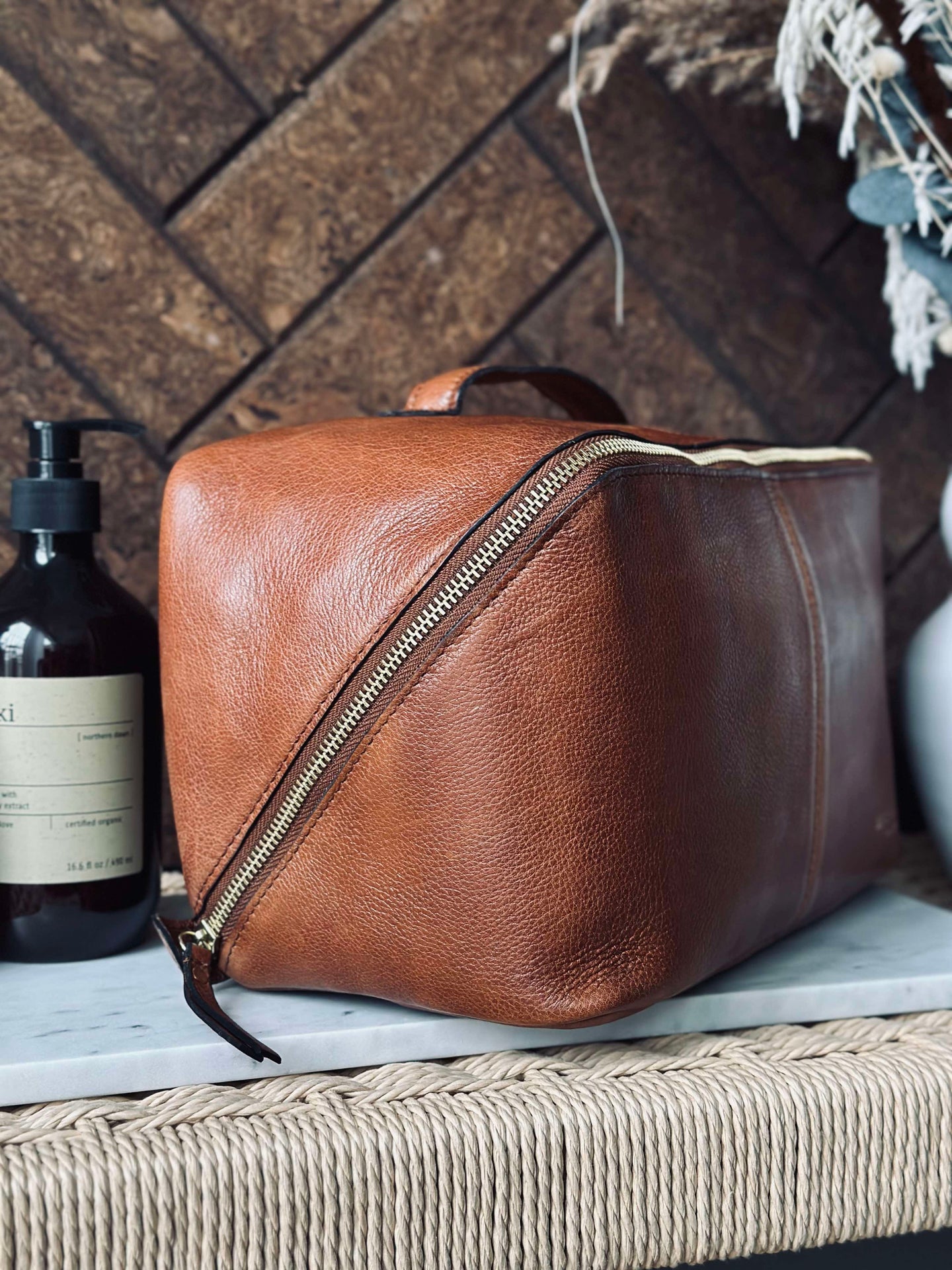 Toalettväska Halima Walnut - Large