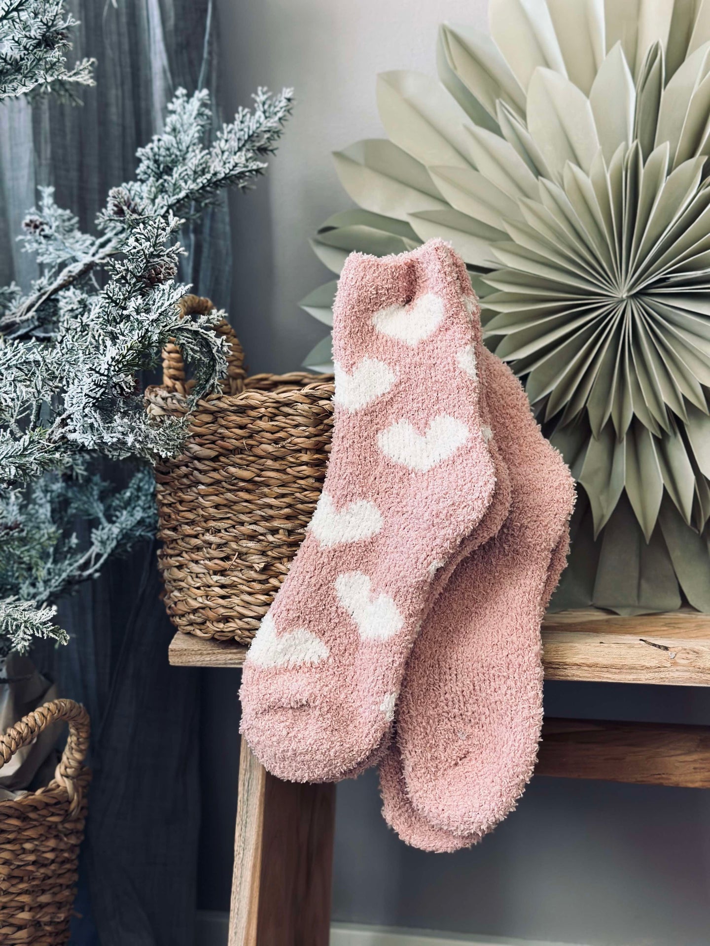 Strumpor Fluffy Rose - Set med 2 par