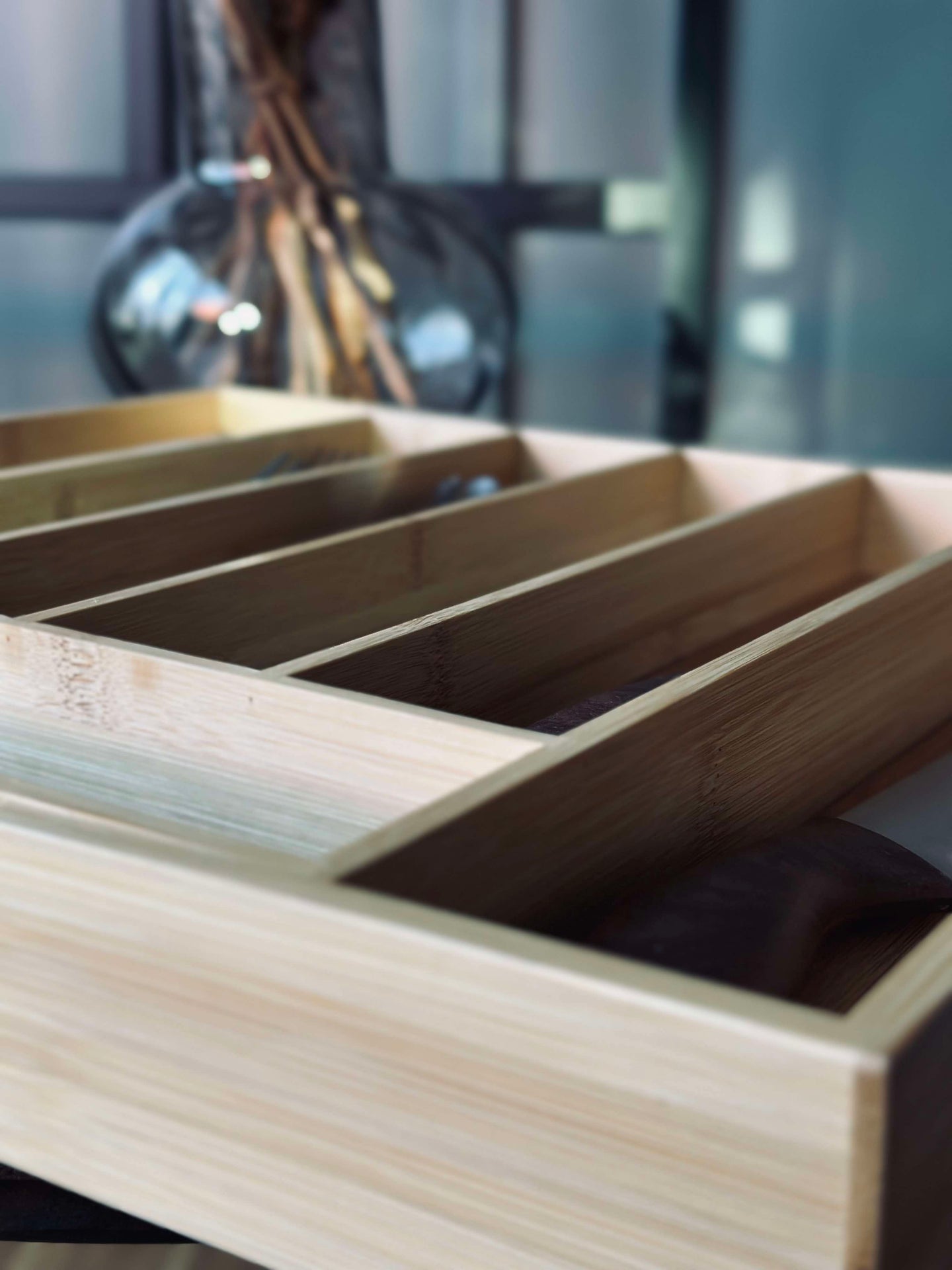 Besticklåda bambu - Justerbar mått