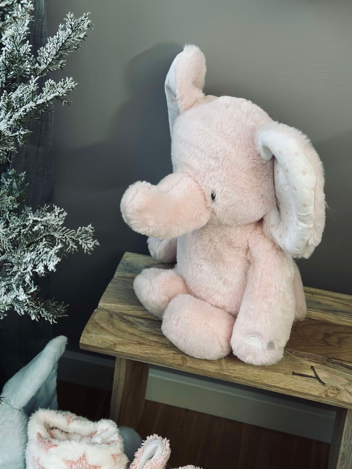 Gosedjurs-elefant 38 cm - Ljusrosa