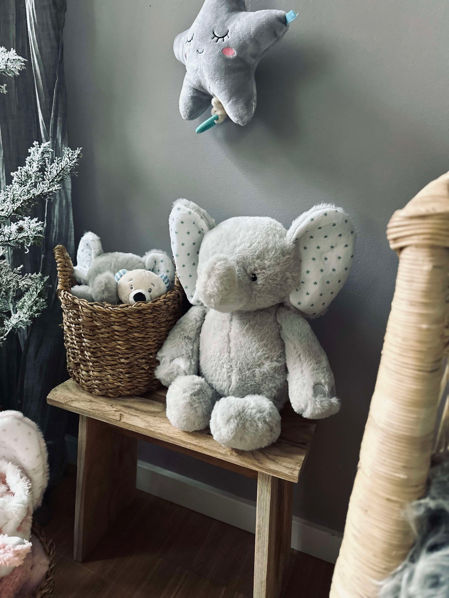Bamse Elefant 38 cm - Grå