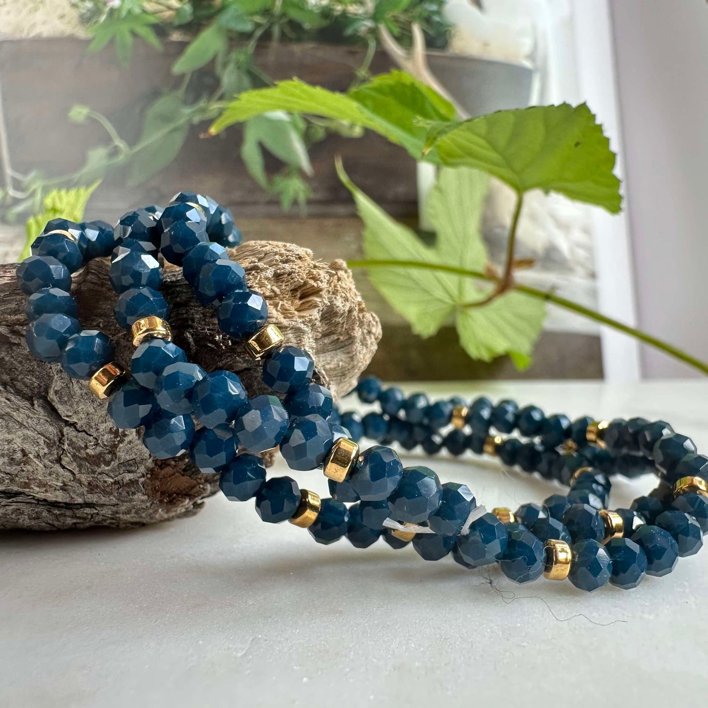 Armband Merle Havblå - Set med 3 st
