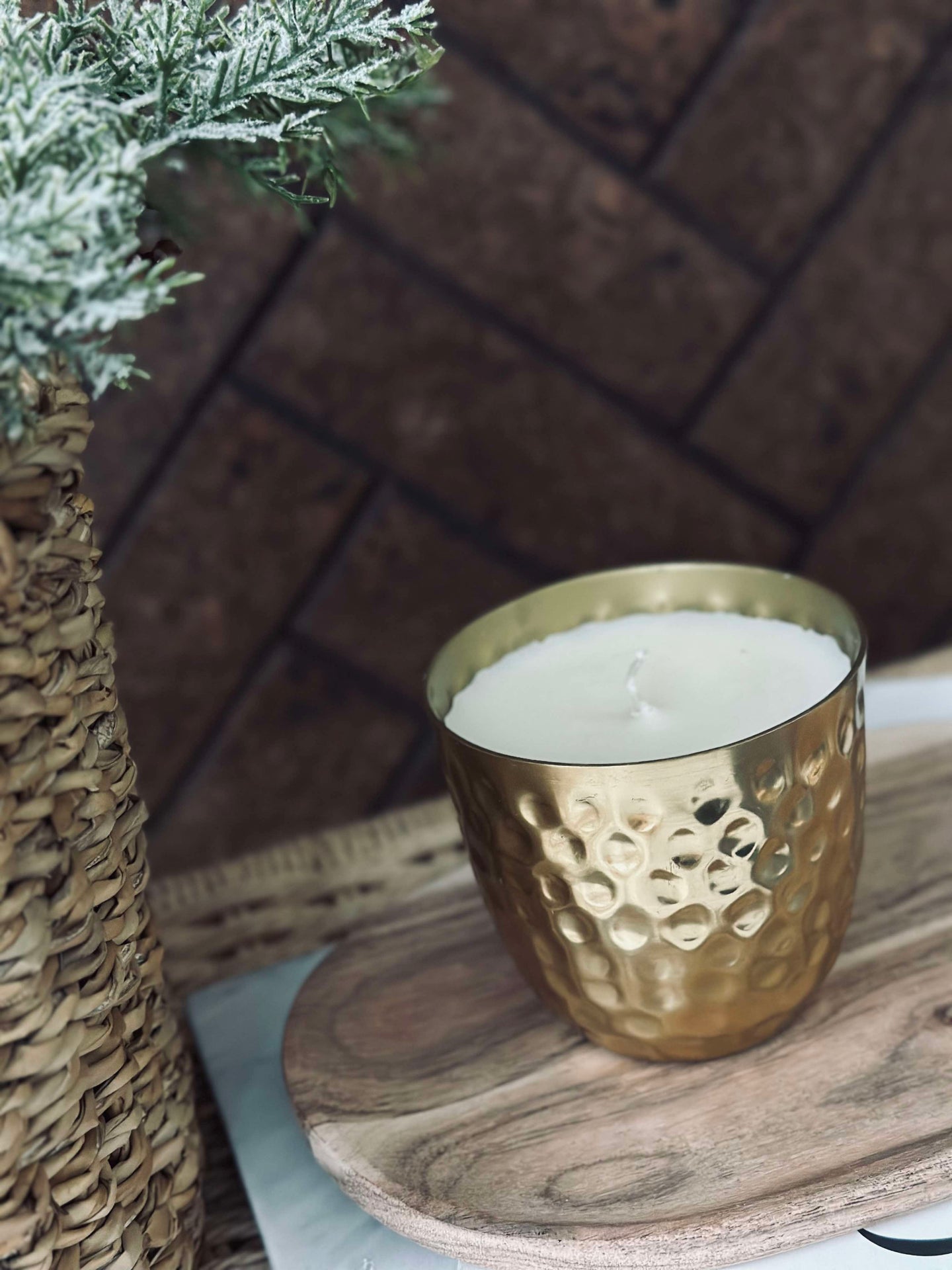 Ljus i burk Guld - Hög