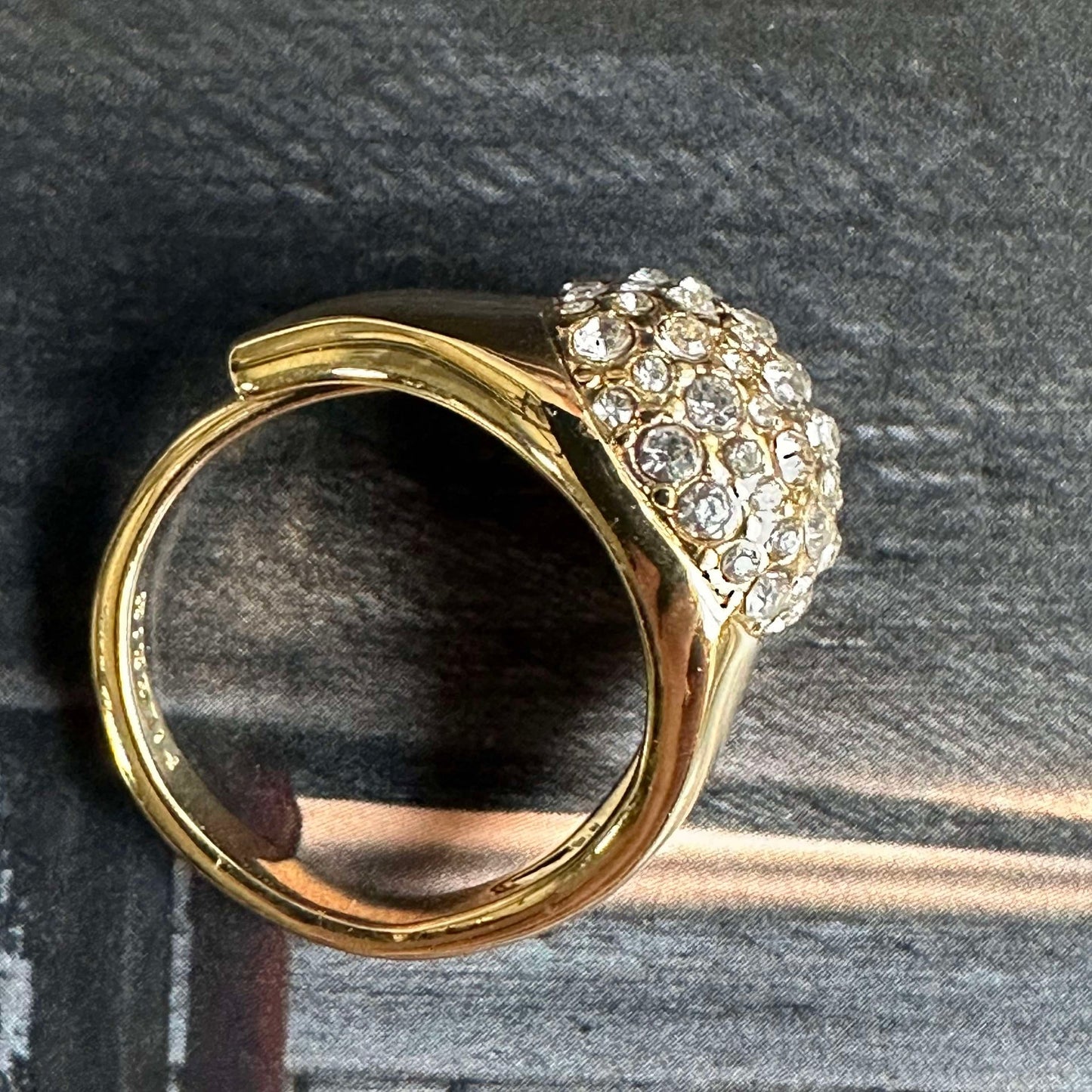 Ring CINDY kristall - Förgylld