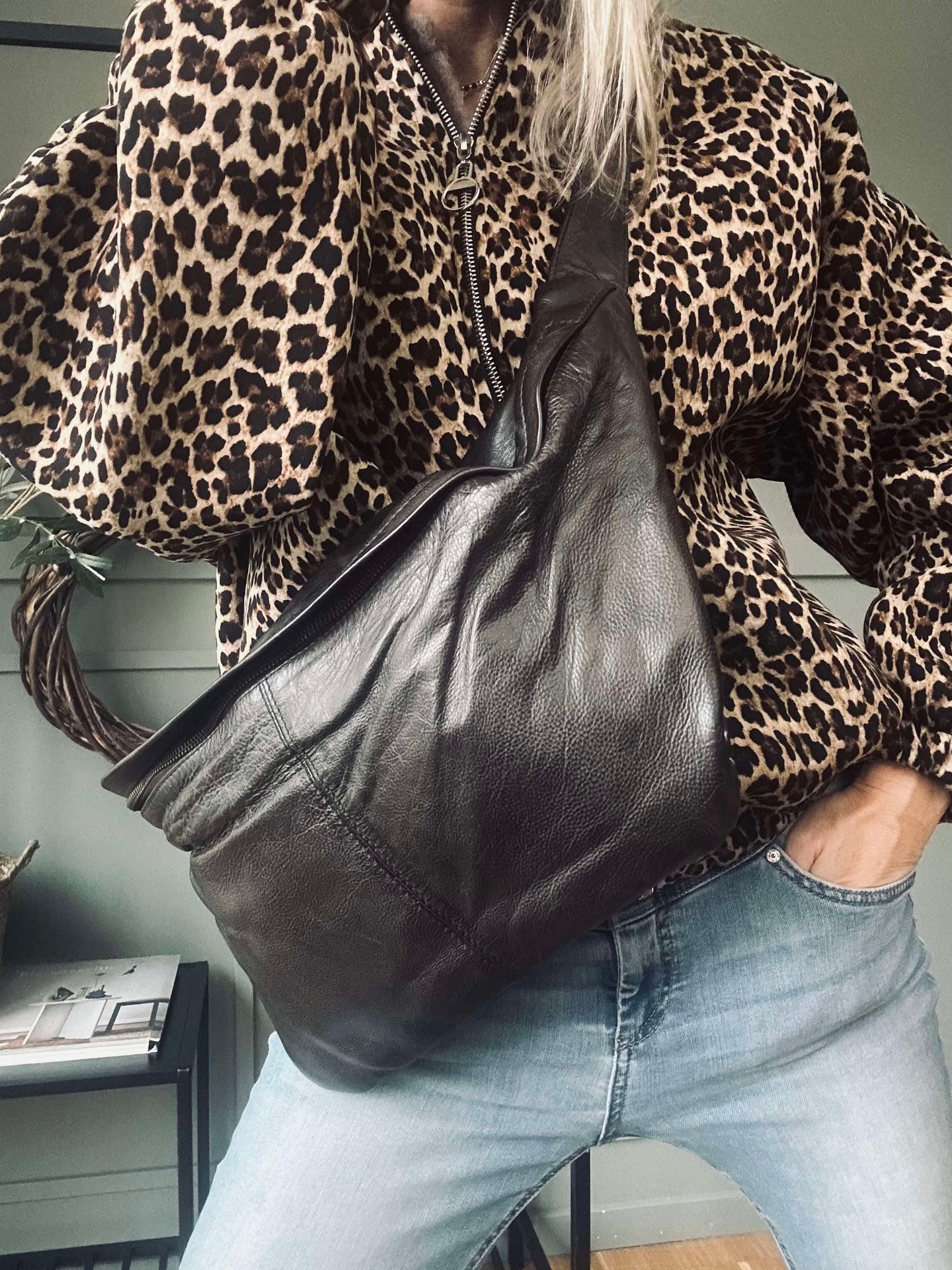 Cool Buffy XL Midjeväska i smörmjukt läder - Brun