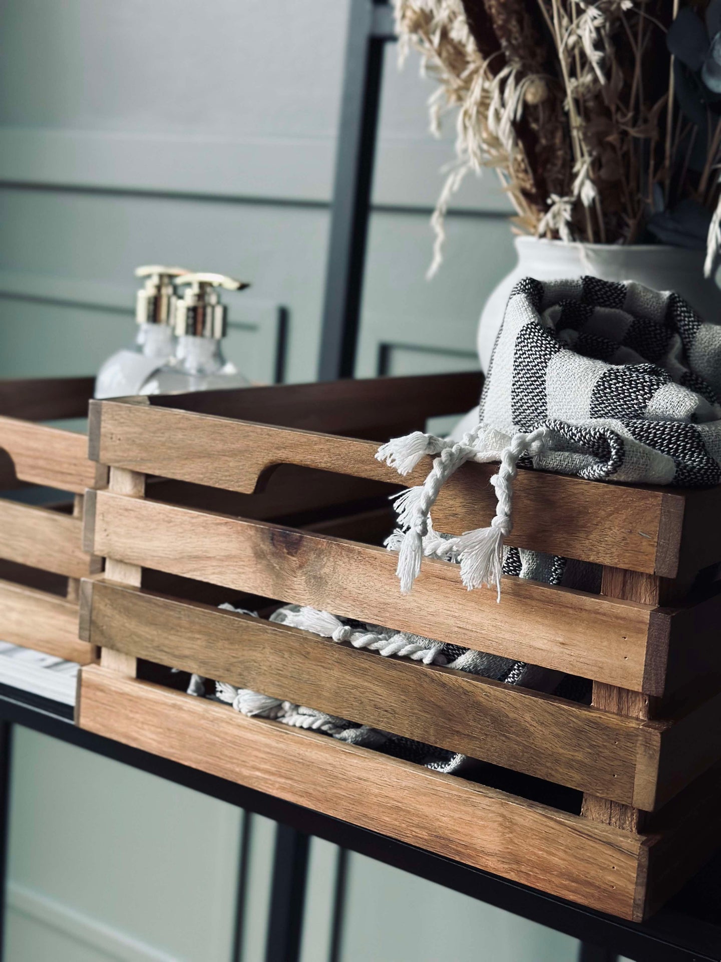 Äppellådor Akacia - Set om 2 st.