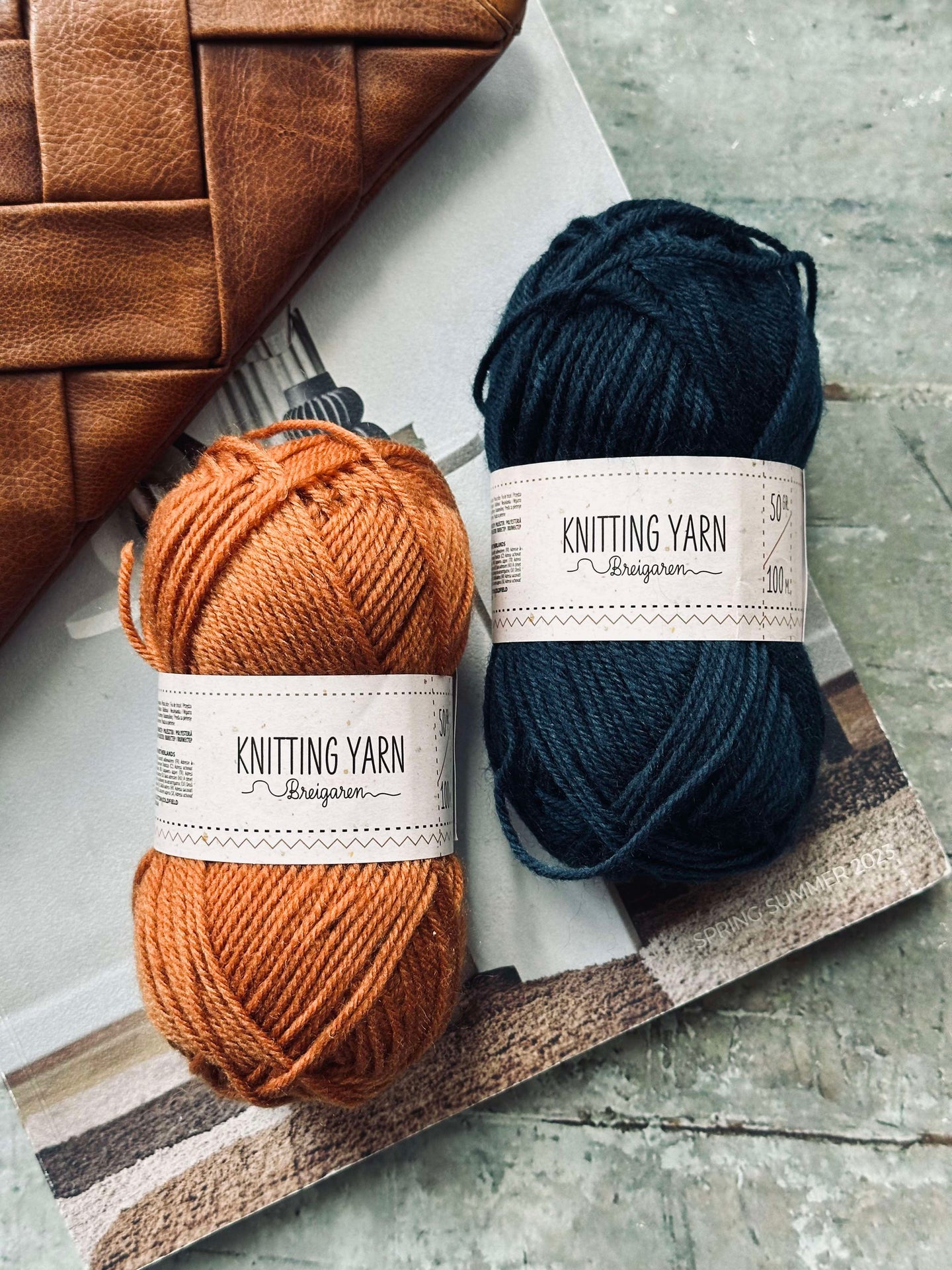 Polyestergarn 50 gram - Marinblå