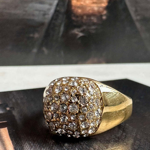 Ring CINDY kristall - Förgylld