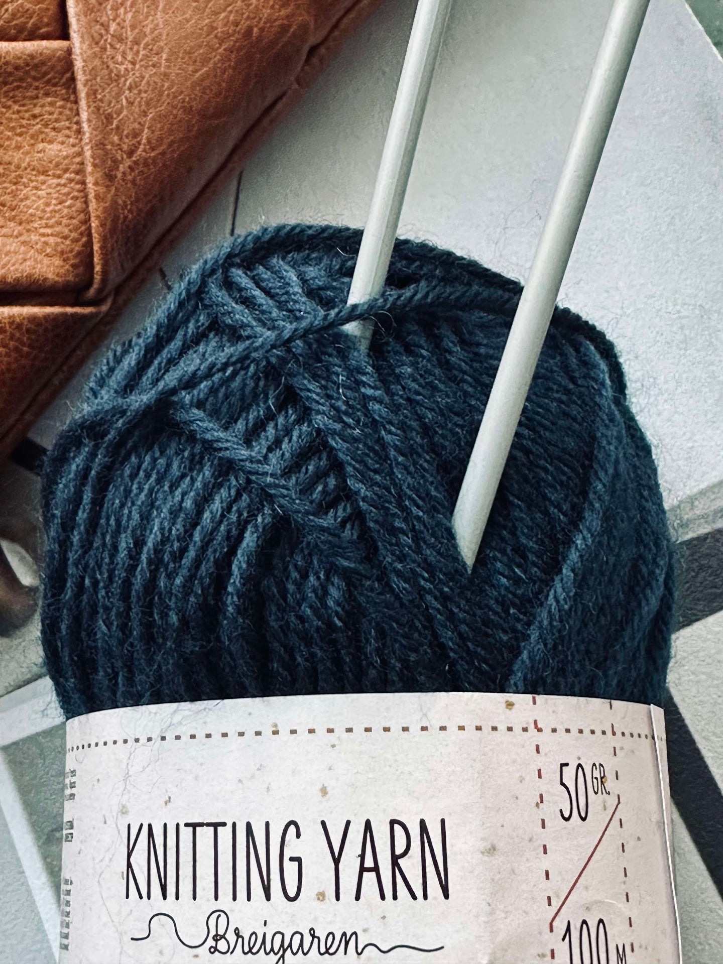 Polyestergarn 50 gram - Marinblå