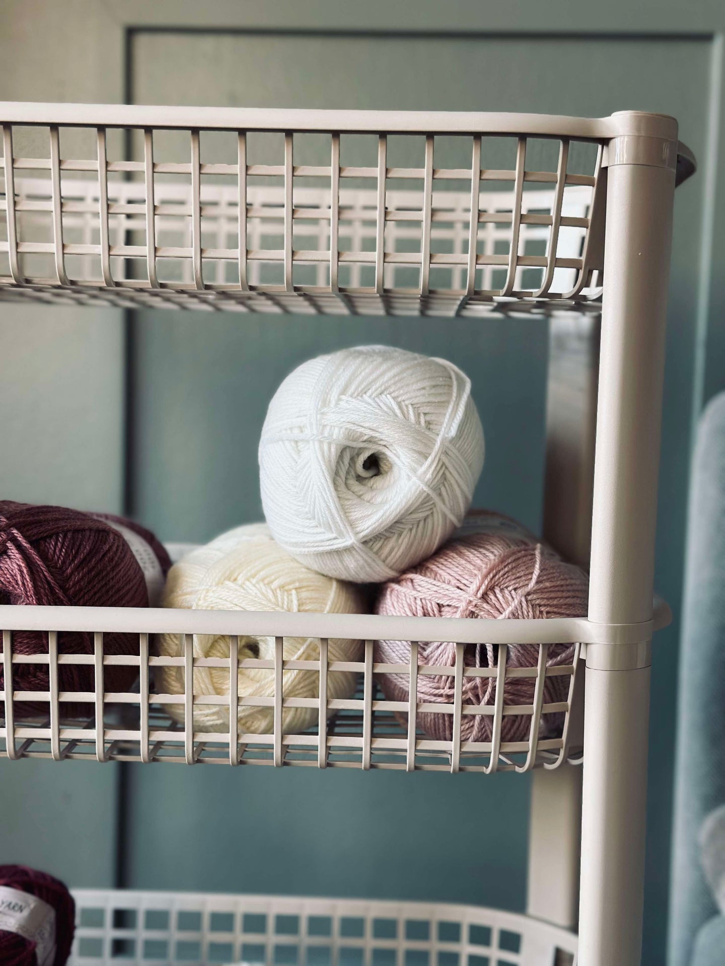 Rullvagn med 4 korgar - Beige