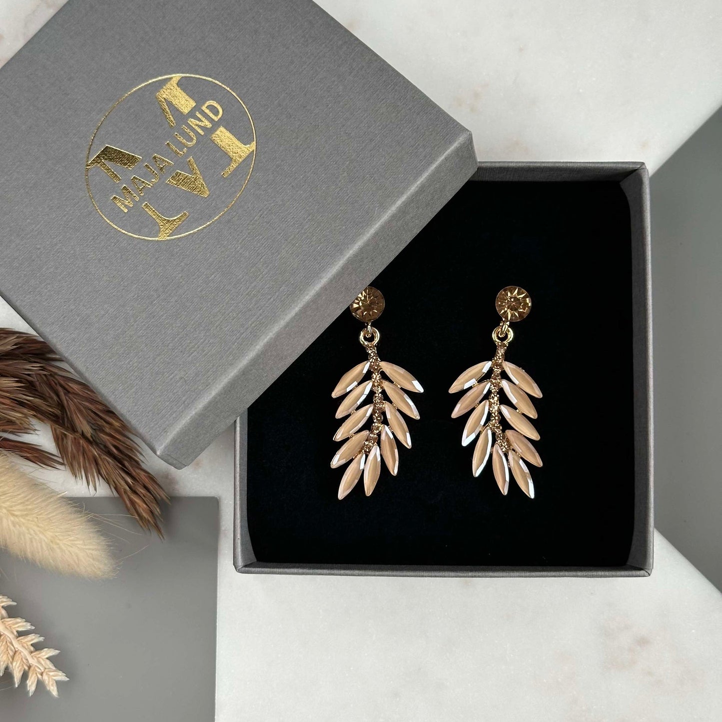 Örhängen Feather - Golden