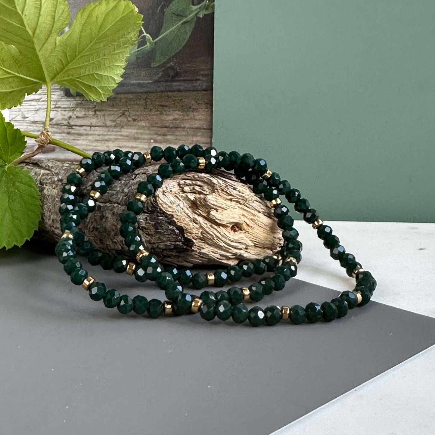 Armband Merle Forest Green - Set med 3 st