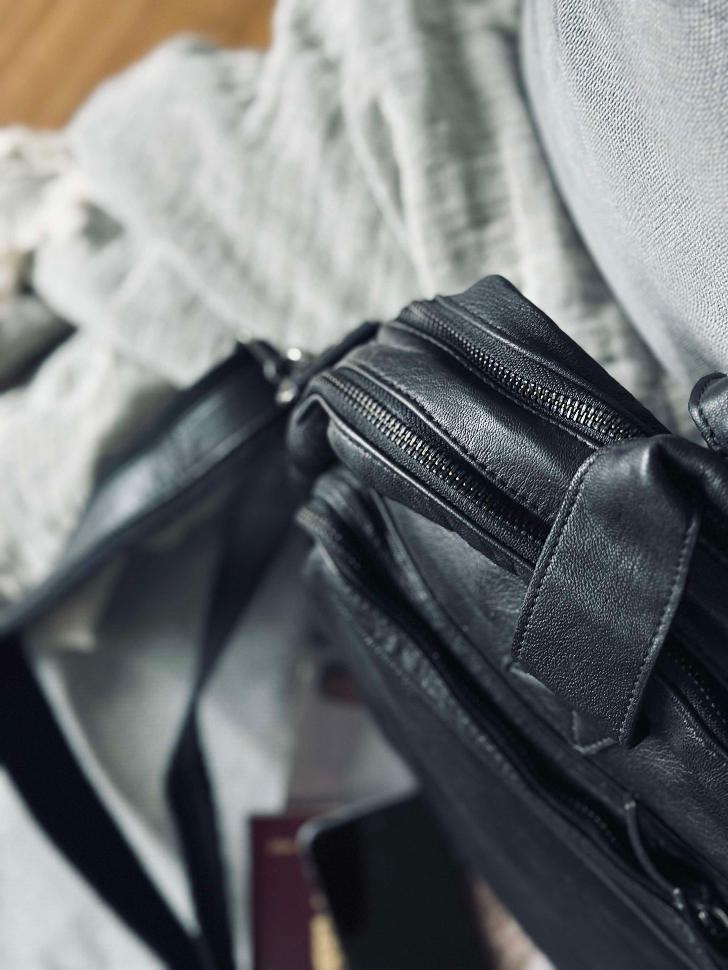 Arbetsväska - Black Cow leather