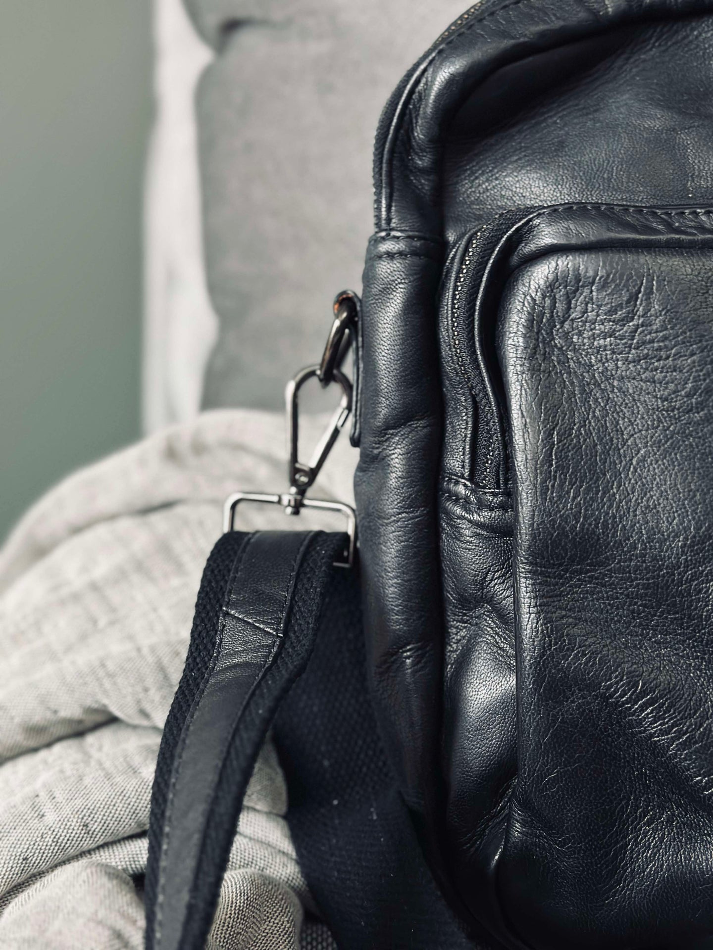 Arbetsväska - Black Cow leather