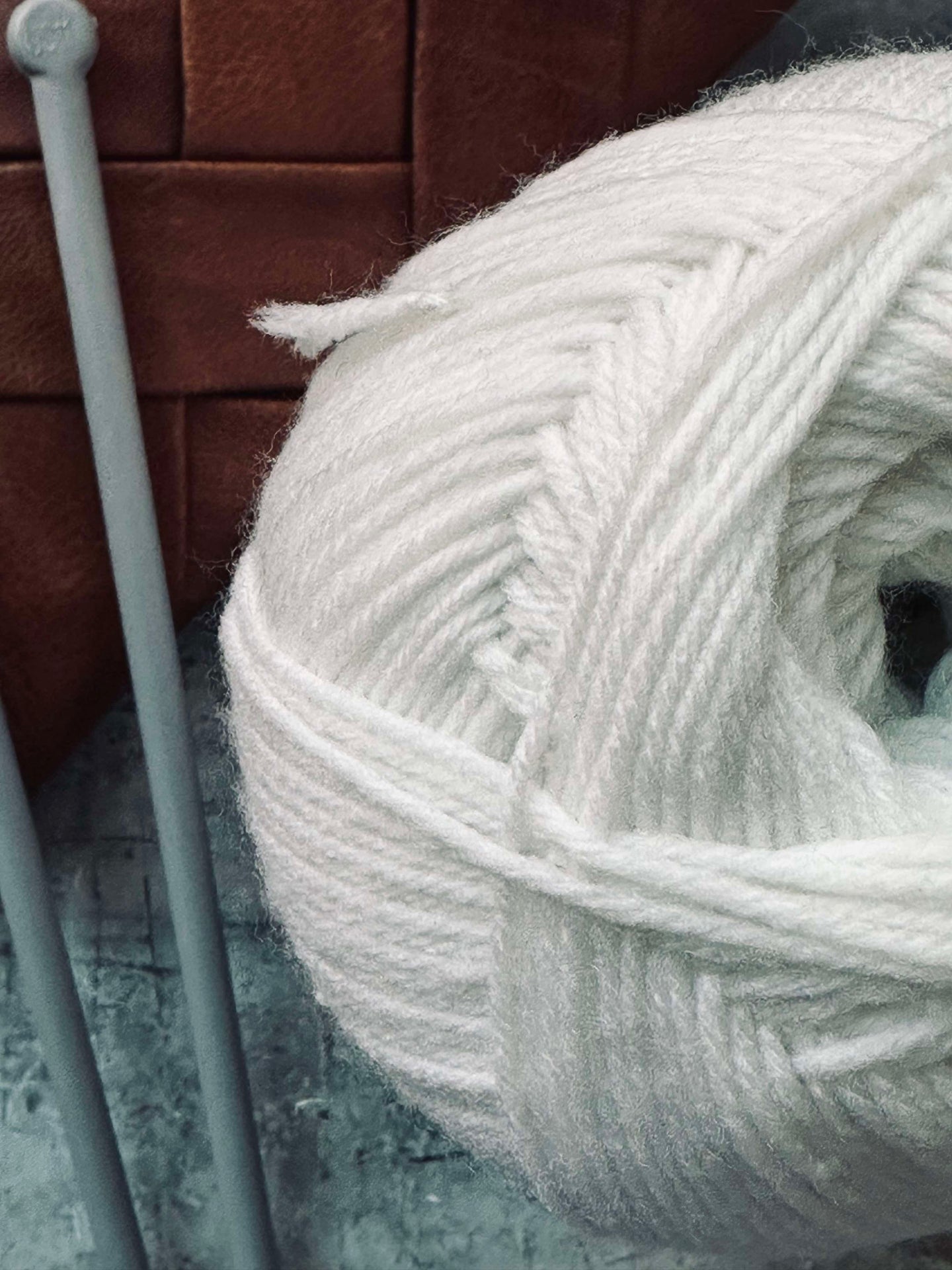 Garn Akryl 200 gram - Vit