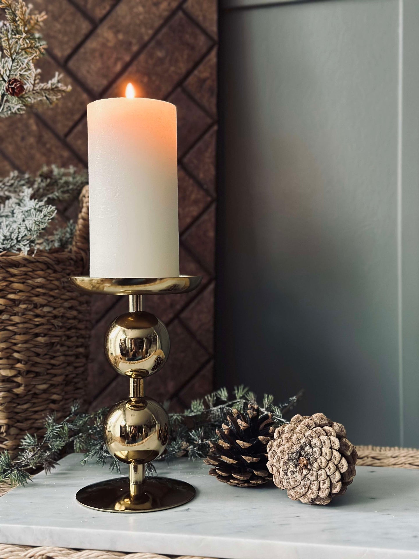 Ljusstake NOYA 17 cm - Guld