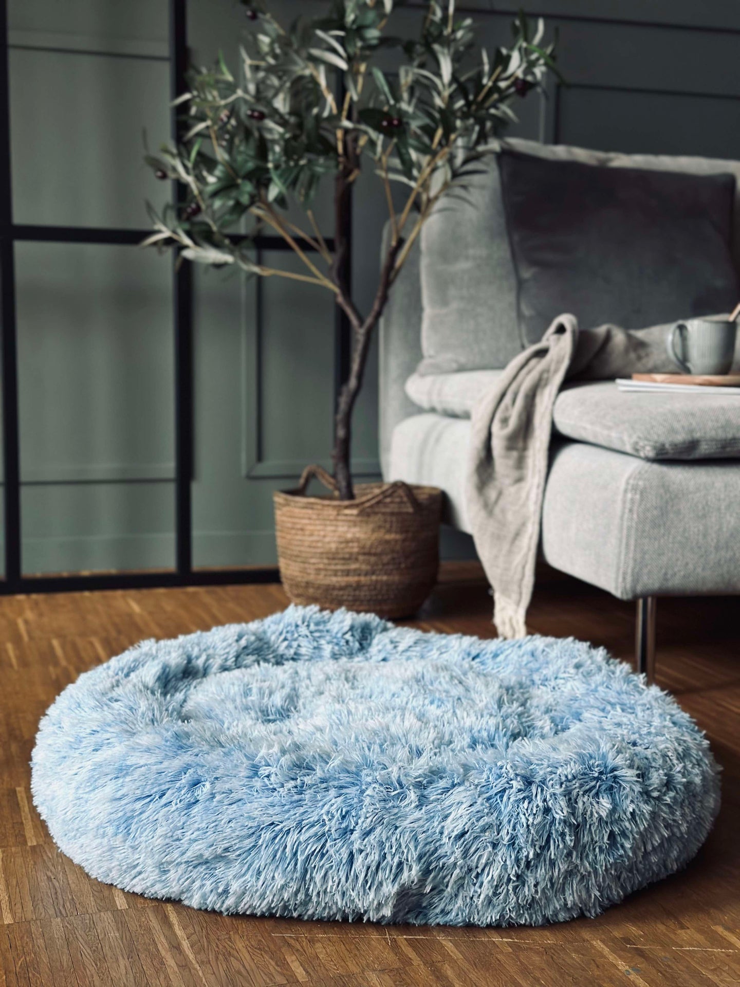 Hundkorg Fluffy - Dia 60 cm Blå