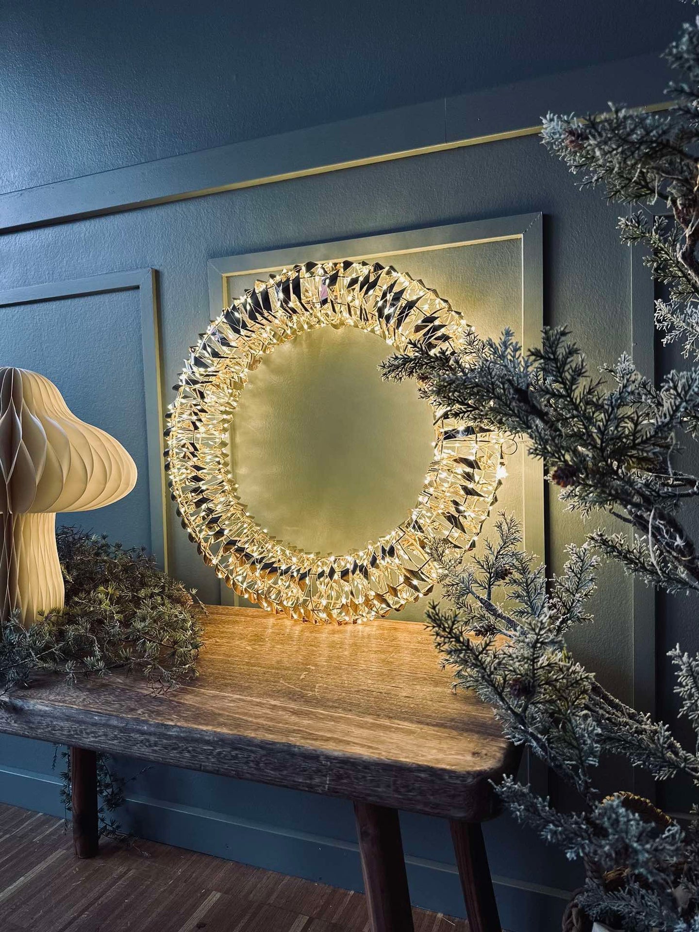 Krans med mikro LED-ljus - 38 cm