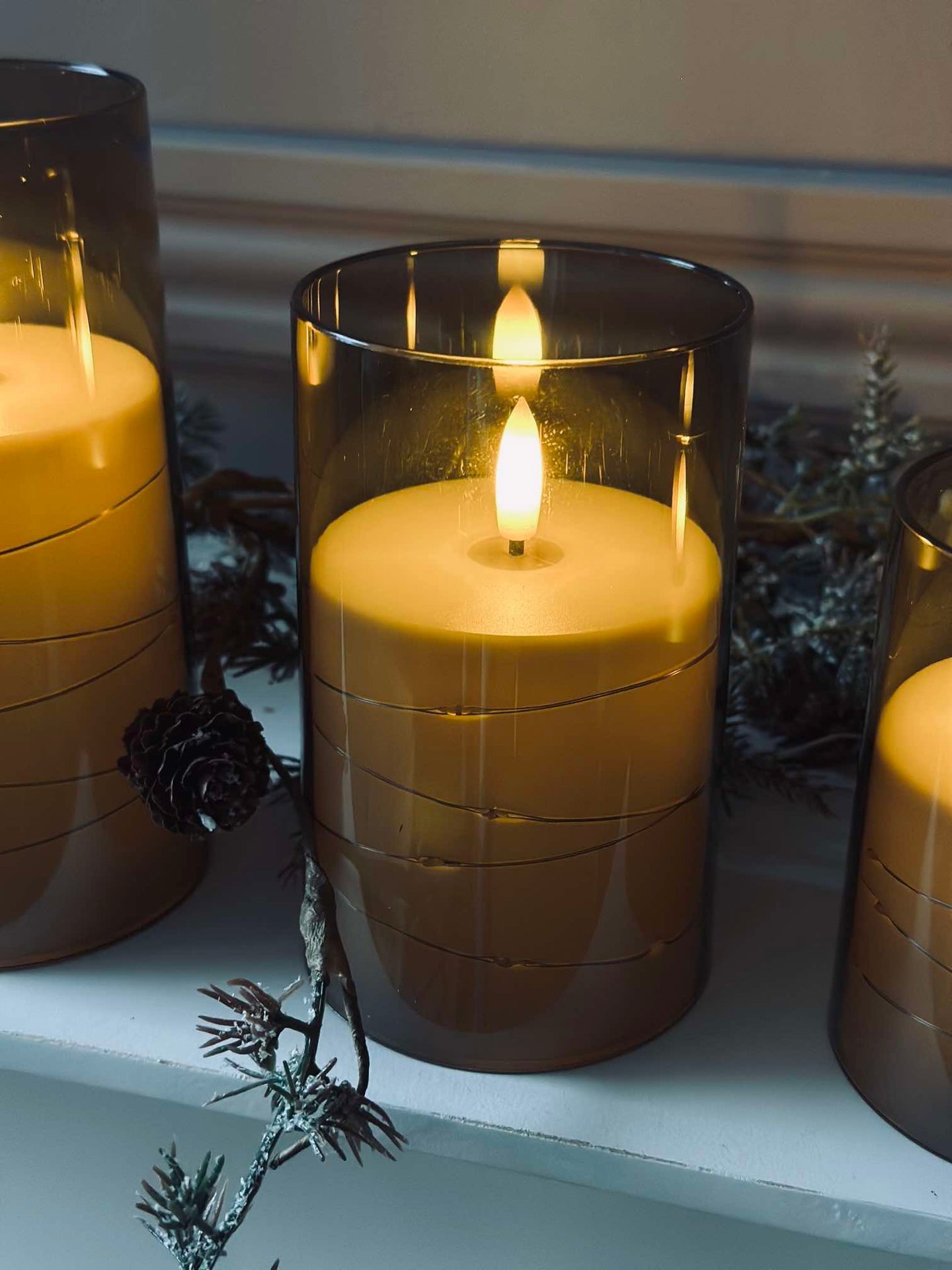 LED-ljus ALMA 3 st med fjärrkontroll