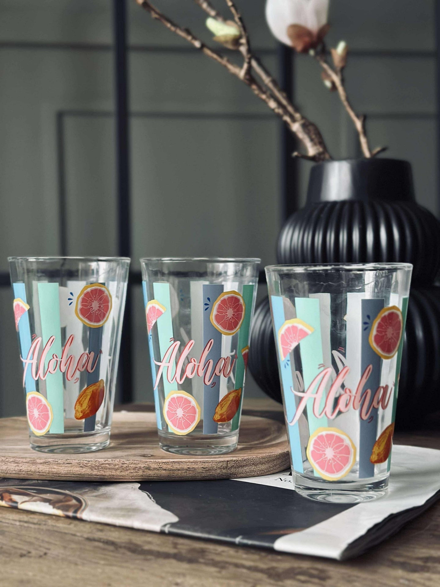 Sommar Glas - Set om 3 st.