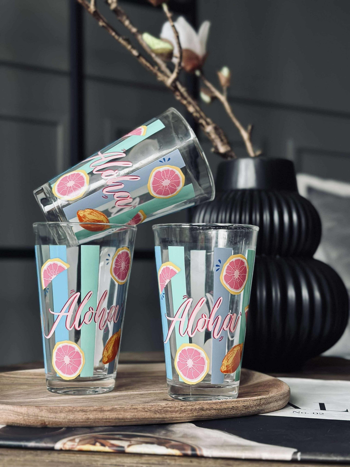 Sommar Glas - Set om 3 st.